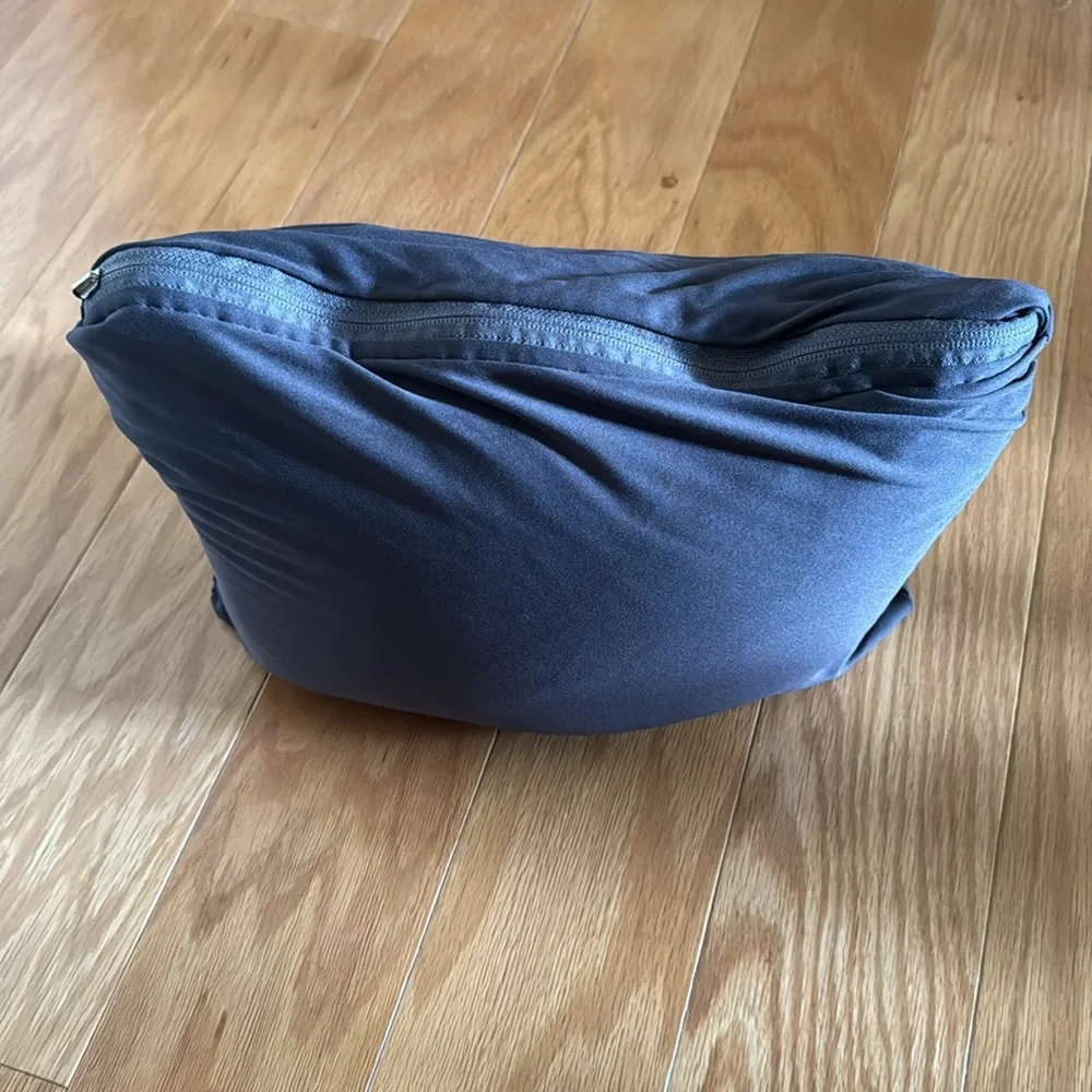 Premium Plus Travel Gray Blanket with Built in Stuff Bag Size 40” X 72”